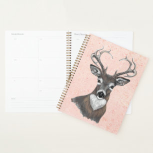 Deer on Pink Planner