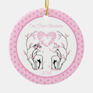 Deer Our First Christmas Customisable Ornament