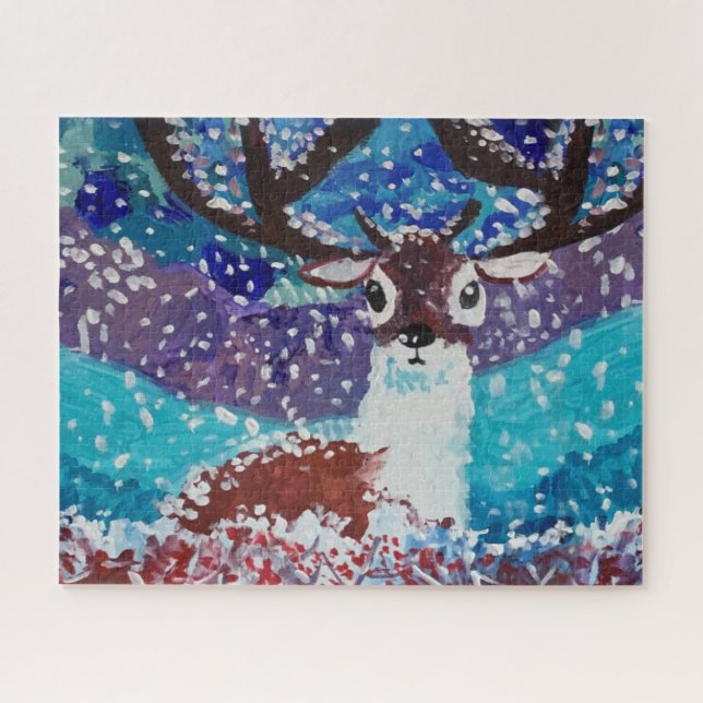 Deer Painting Jigsaw Puzzle (Horizontal)