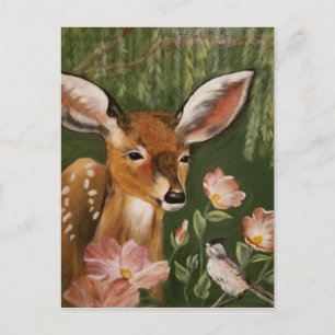 Deer Painting Postcard