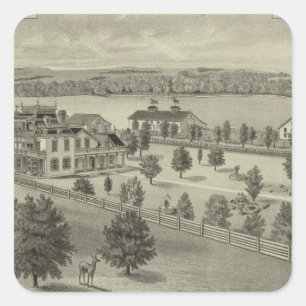 Deer Park Place Farm, Strong City, Kansas Square Sticker
