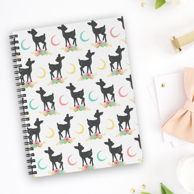 Deer Pattern, Baby Deer, Boho, Flowers, Moon Planner (Creator Uploaded)