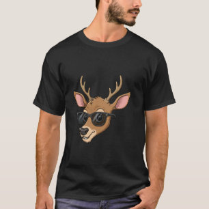 Deer Pet Funny Farm Animal Cool Shades Summer Sun T-Shirt