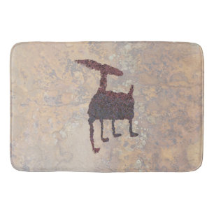 Deer Petroglyph Rinconada Canyon NM Bath Mat