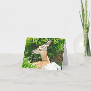 Deer Photo Folded Note Card