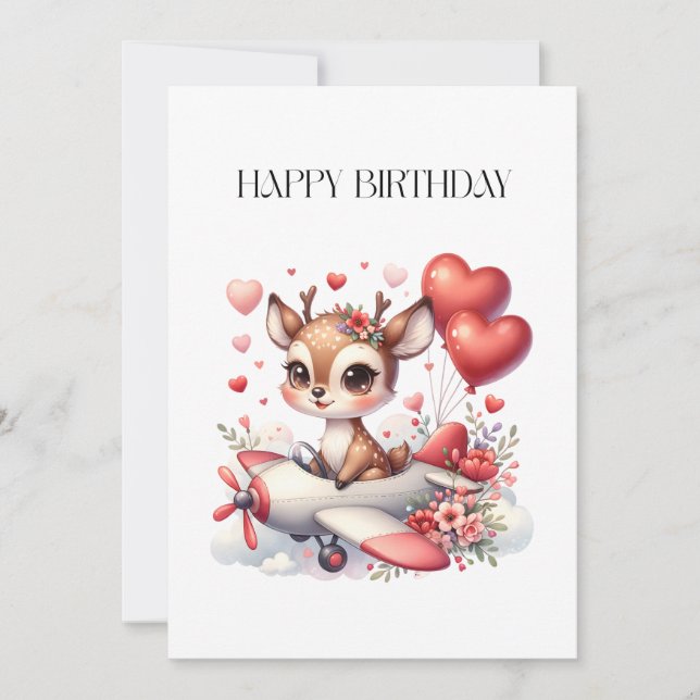 Deer Pilot Birthday (Front)
