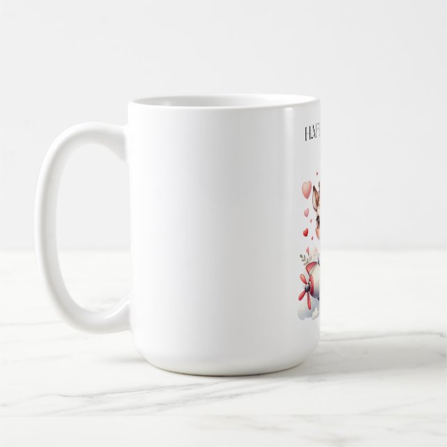 Deer Pilot Birthday Coffee Mug (Left)