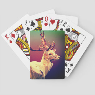 Deer Polygon Design Playing Cards