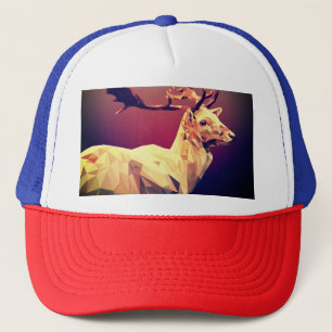 Deer Polygon Design Trucker Hat