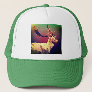 Deer Polygon Design Trucker Hat