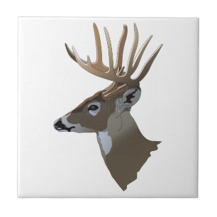 Deer Profile Ceramic Tile