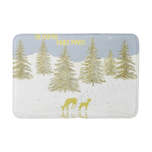 Deer Reflection Bath Mat