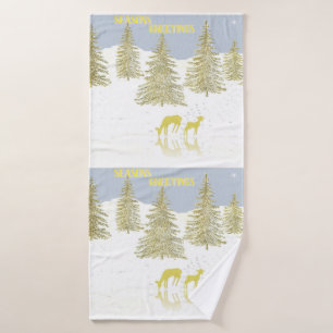Deer Reflection Bath Towel