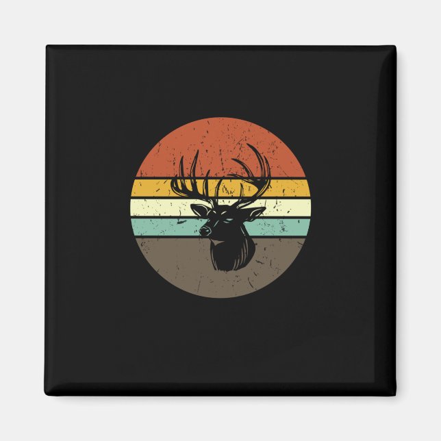Deer Retro Magnet (Front)