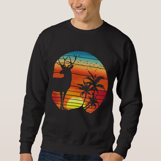 DEER RETRO SUNSET  SWEATSHIRT (Front)