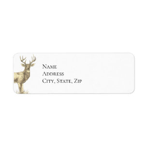 Deer Return Address Label