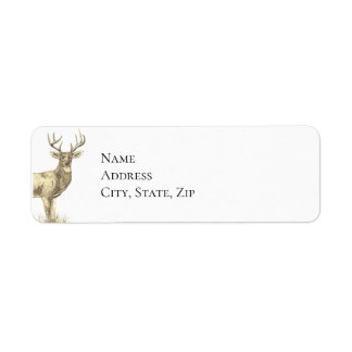 Deer Return Address Label