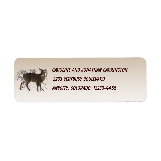 Deer Return Address Label (Front)