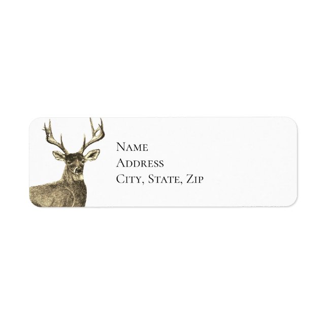 Deer Return Address Label (Front)