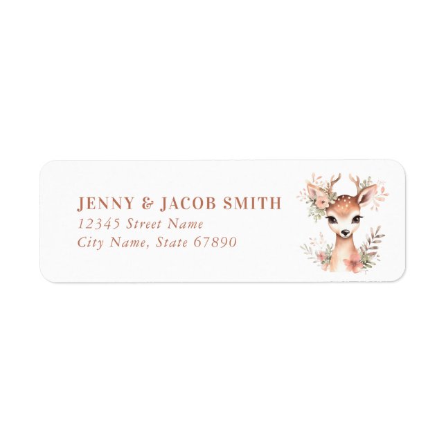 Deer Return Address Labels (Front)