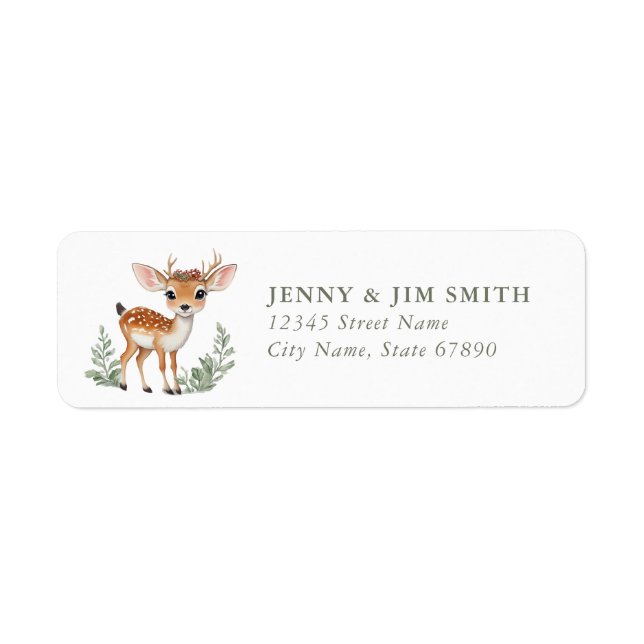 Deer Return Address Labels (Front)