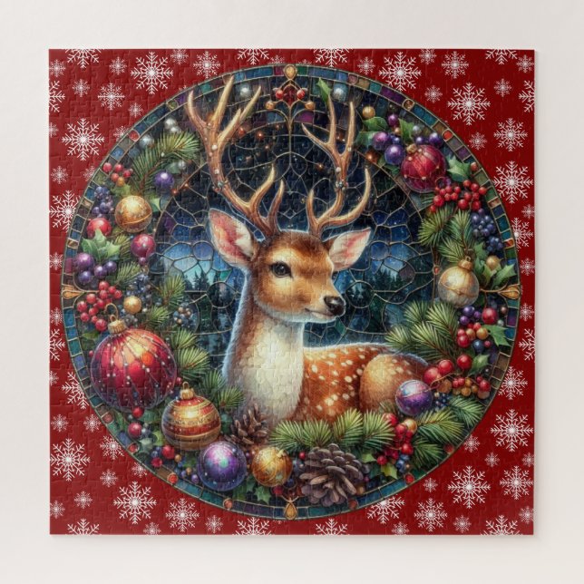 Deer Round Puzzle (Vertical)