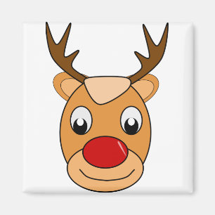 Deer Rudolph Santa Claus Christmas Kids Cartoon Magnet