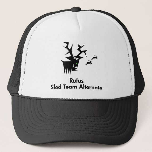 Deer Rufus Sled Team Alternate Trucker Hat (Front)