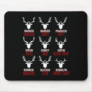 Deer Sausage Jerky Chilli Tacos Bbq Mouse Pad