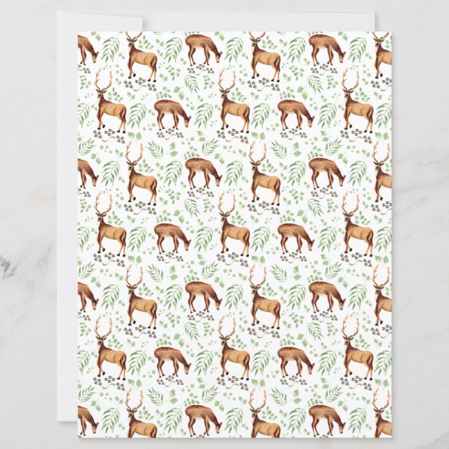 Deer Scrapbook Paper (Front)