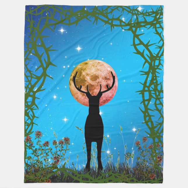 Deer Season 'Deer in the Thickets' Fleece Blanket (Front)