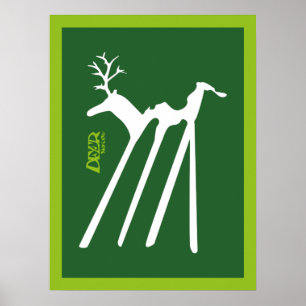 DEER SHADOW PIXELAT BY MASANSER POSTER