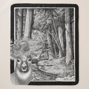 Deer Sherpa Blanket