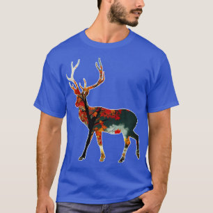 Deer Silhouette Autumn Artwork 1 T-Shirt