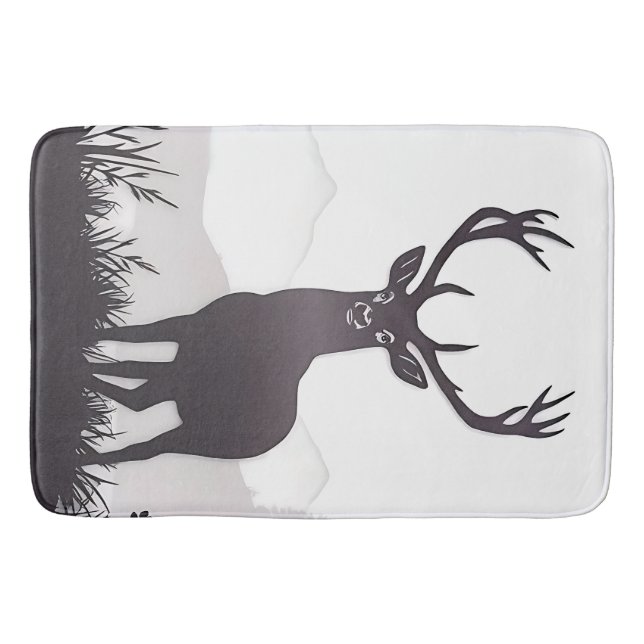 Deer silhouette bath mat (Front)