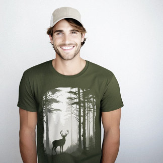 Deer Silhouette Forest T-Shirt