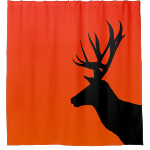 Deer Silhouette in the Sunset Shower Curtain