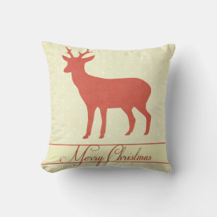 Deer Silhouette Merry Christmas Pillow 3 - CH10