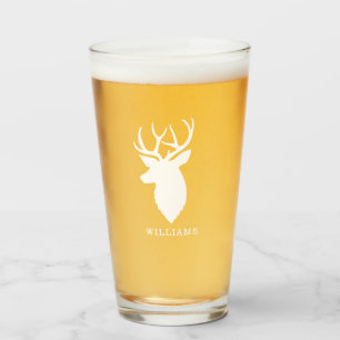 Deer Silhouette Personalised Glass