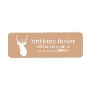 Deer Silhouette Return Address Labels