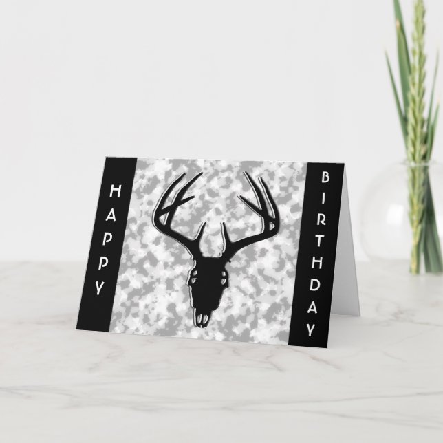 Deer Skull Birthday Card (Front)