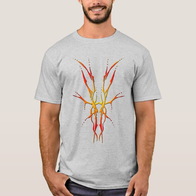 Deer Skull Tribal Design for deer Hunters red T-Shirt (Front)