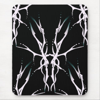 Deer Skull Tribal Design for deer Hunters white Mouse Pad