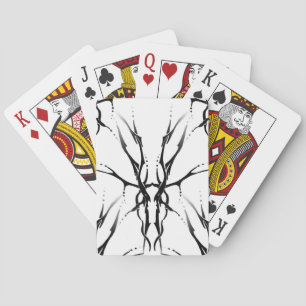 Deer Skull Tribal Tattoo Design Digital Mirror Playing Cards