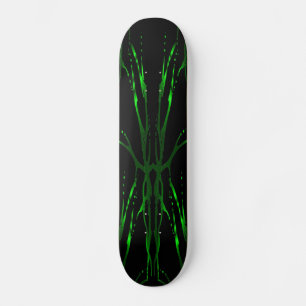 Deer Skull Tribal Tattoo - green Skateboard