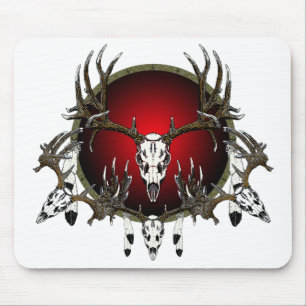 Deer skulls mouse pad