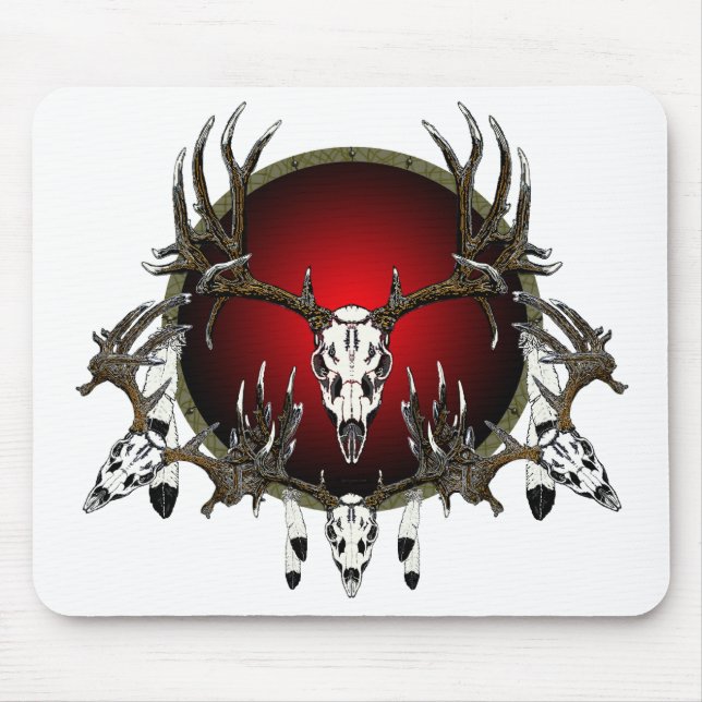 Deer skulls mouse pad (Front)