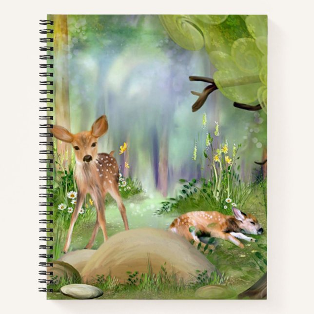 Deer Spiral Notebook Journal Diary (Front)