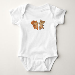 Deer Squirrel Forest Animals Cute Animal Baby Bodysuit
