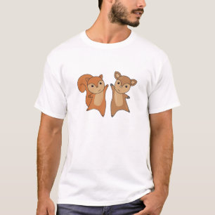 Deer Squirrel Forest Animals Cute Animal T-Shirt